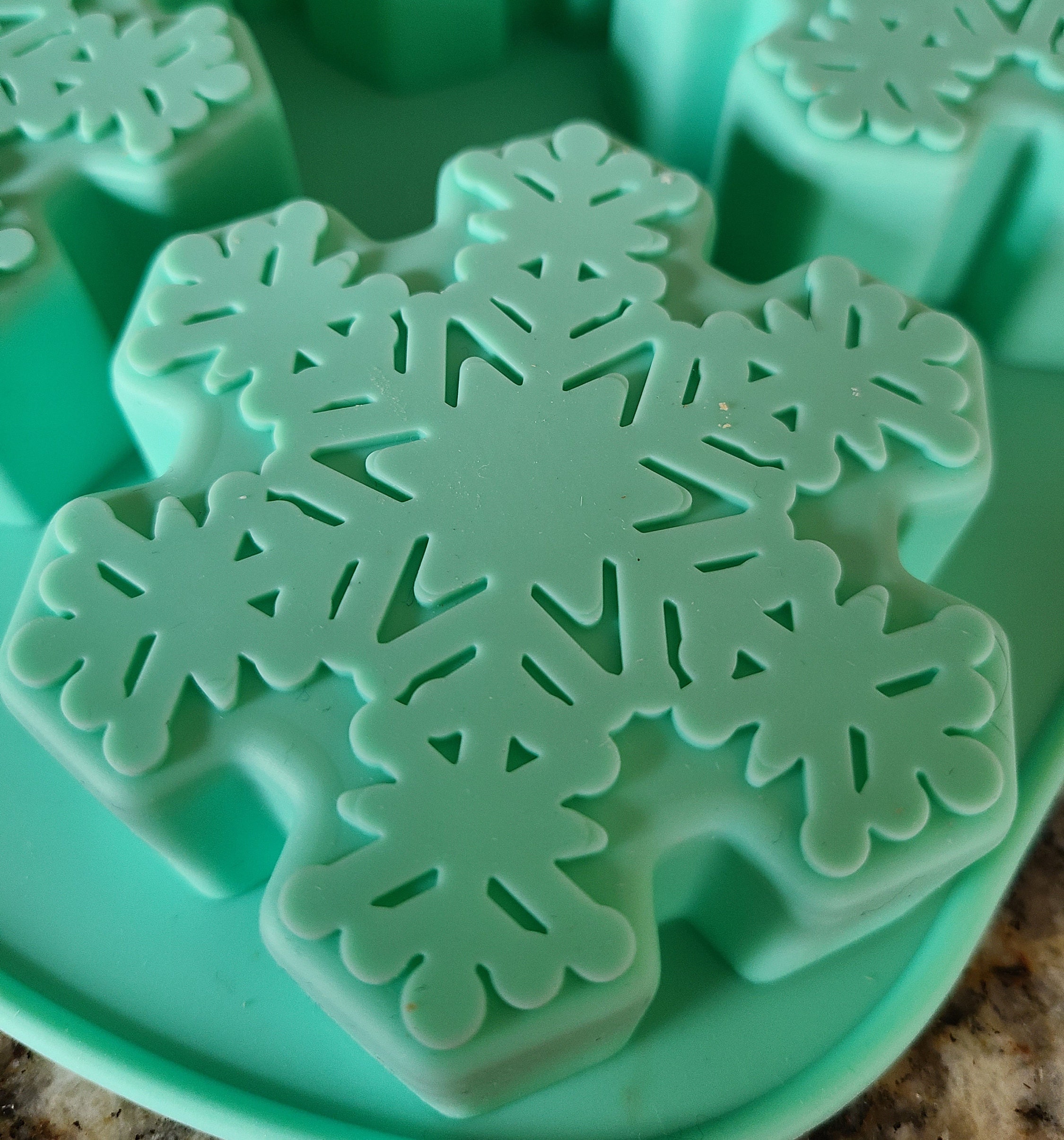 Snowflake Soaps, Christmas Soaps, Party Favors, Gift Soap, Holiday Soap