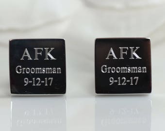 Groomsmen Gifts | Wedding Cuff links | Groomsmen Cuff links | Personalized Cuff links | Engraved Cuff links | Custom Cuff links