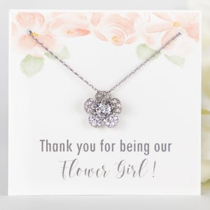 Flower Girl Jewelry | Flower Girl Gift | Flower Girl Proposal | Flower Girl Thank you Gift | Wedding | Flower Girl Necklace | Flower Jewelry