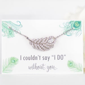 Peacock Wedding | Peacock Feather Necklace | Bridesmaid Necklaces | Peacock Jewelry | Bridesmaid Jewelry | Bridesmaid Proposal Gifts