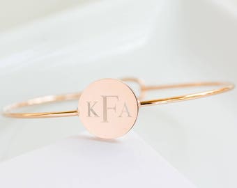 Christmas Gift | Monogram Bracelet, Custom Name Bracelet, Initial Bracelet, Personalized Jewelry, Bridesmaid Gifts,Engraved Bracelet