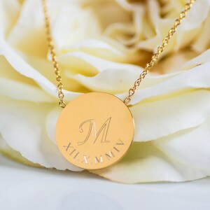 Graduation Gift Prom Gift Prom Neckace Coordinates Necklace Monogram Necklaces Name Necklaces Roman Numeral Necklace image 3