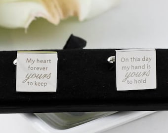 Groom Gift | Groom Personalized Cuff links | Engraved Cuff links | Custom Cuff links | Dad Gift | Husband Gift | Father of the Bride Gift