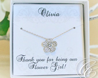 Flower Girl Gift | Flower Girl Necklace | Flower Girl Earrings | Would you be my flower girl | Flower Girl Jewelry