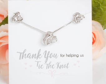 Knot Earring & Necklace Set | Bridesmaid Gifts | Bridesmaid Earrings | Bridesmaid Sets | Love Knot Earrings | Tie the Knot