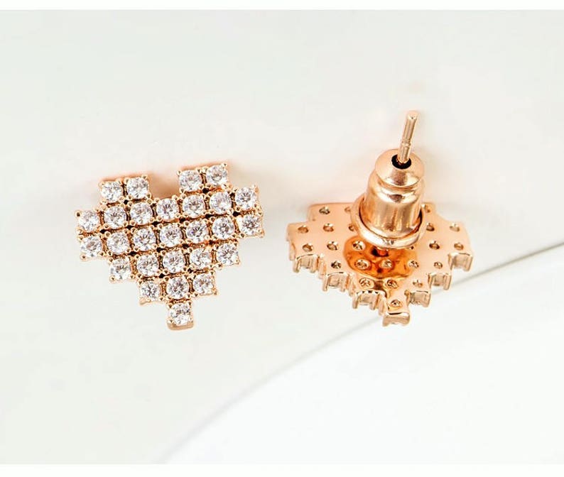 Heart Jewelry Love Earrings Love Jewelry Girls Studs Best Friend Heat Earrings Sister Gift