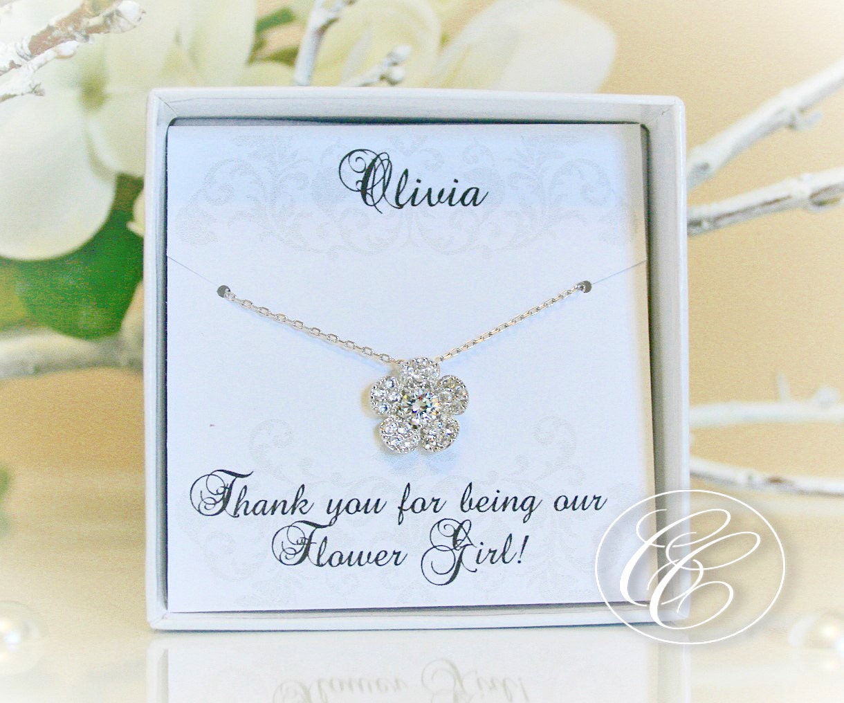 Flower girl necklace sale