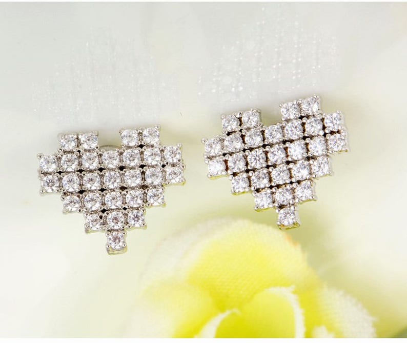 Heart Jewelry Love Earrings Love Jewelry Girls Studs Best Friend Heat Earrings Sister Gift