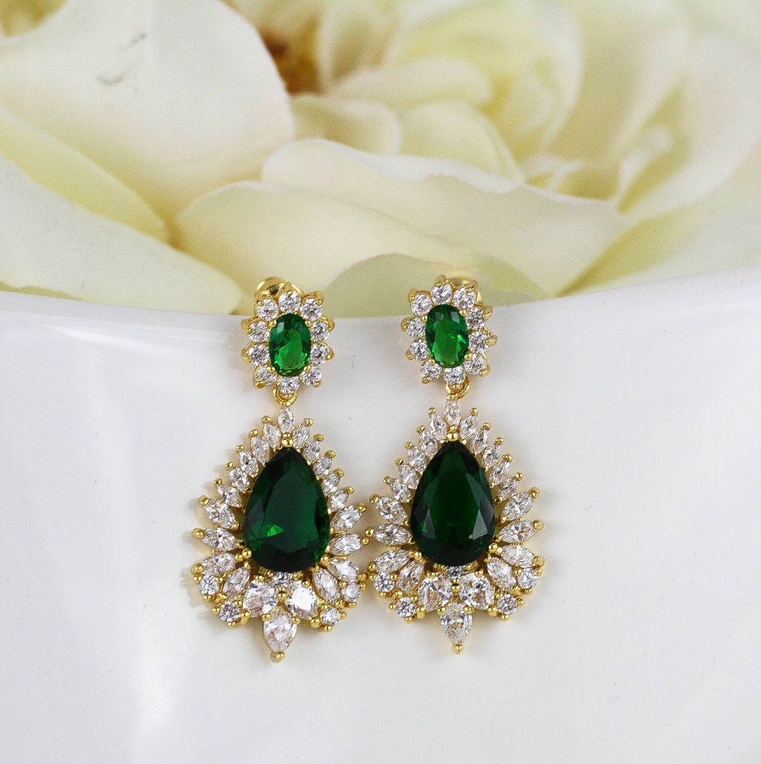 Sapphire Rose Gold Earrings Bridesmaid Earrings Navy Blue | Etsy