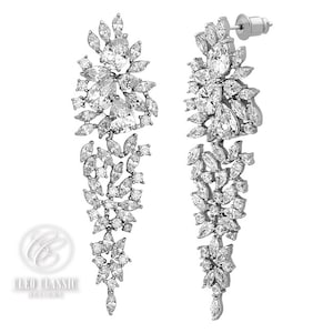 Rose Gold Bridesmaid Earrings Wedding Earrings CZ Bridal - Etsy