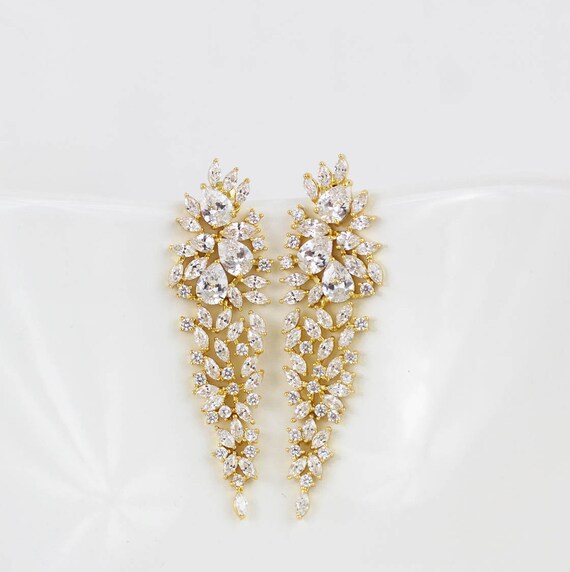 wedding earrings white gold
