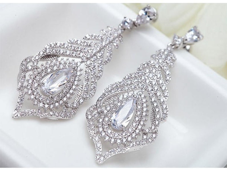 Feather Earrings Peacock Feather Earrings Peacock Earrings Peacock Jewelry Weddings Bridal Earrings Peacock Wedding
