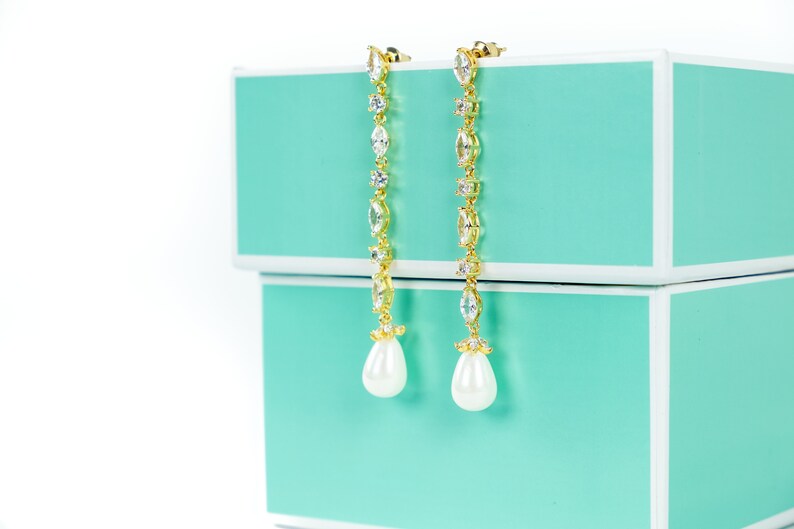 Wedding Pearl Jewelry Wedding Earrings Pearl Bridal Earrings Pearl Dangle Earrings Rose Gold Bridal Earring Bridesmaid Earrings
