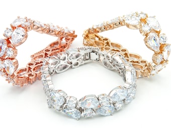 Bridal Bracelet, Crystal Wedding Jewelry,Pageant Jewelry, Bride Bracelet, Wedding Bracelet, Bridesmaid Jewelry, Bridal Jewelry, Prom Jewelry