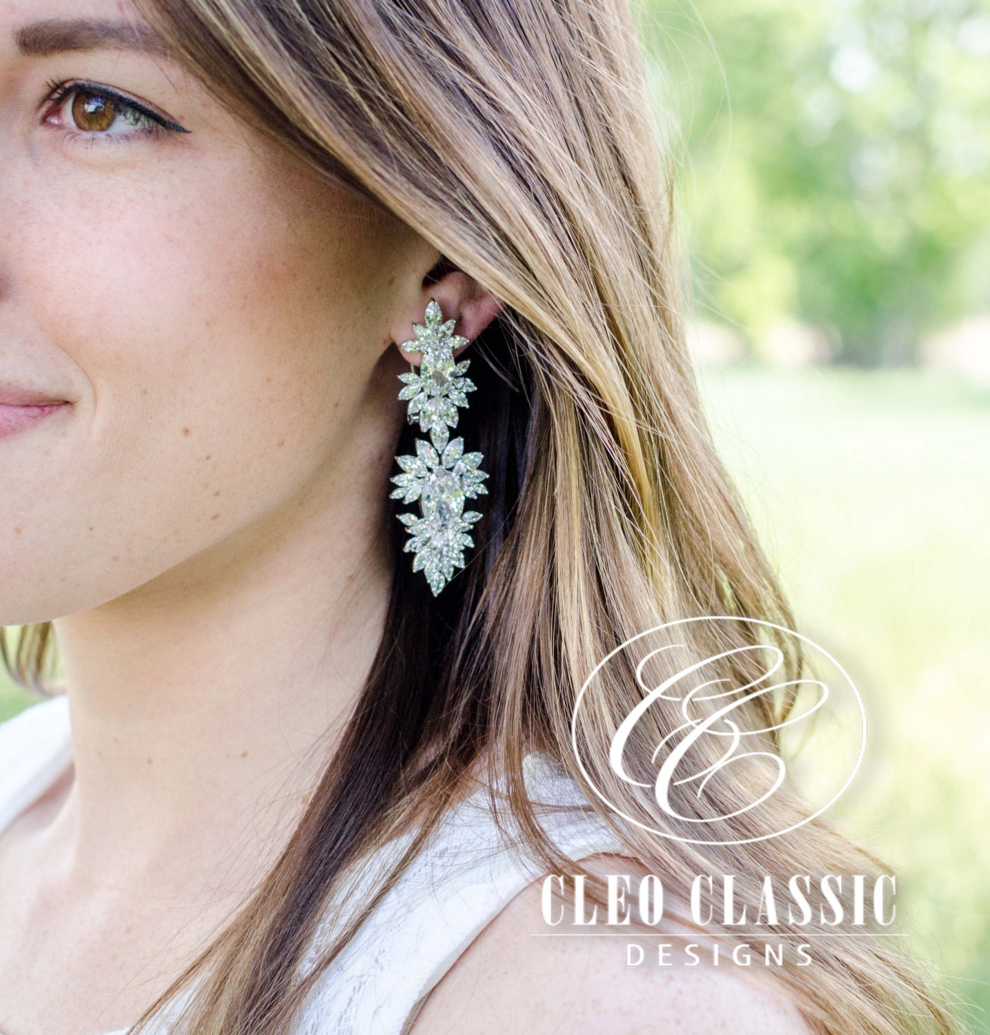 thumbnail image 2 of Glossy White Gold Filled Round Hoop Earrings For Women – Minimalist Wedding Jewelry 2 of 6