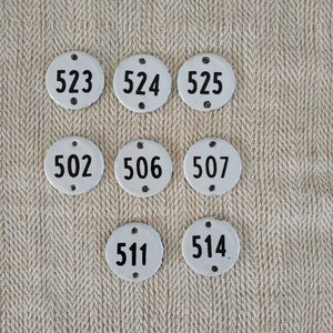 Vintage Numbered Tag Enamel Numbered Tags Door Number Plate - Etsy