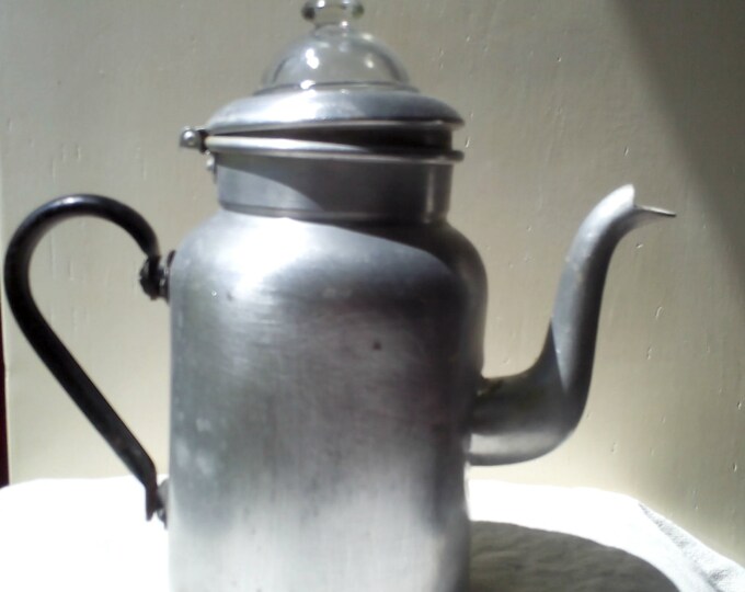 Aluminum Vintage Water Kettle Tea Pot Etsy