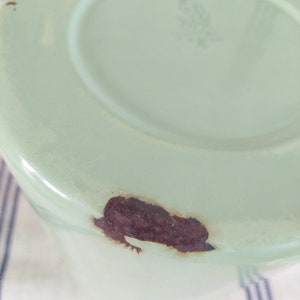 Kitchenalia vintage pistachio green enamel milk can enamelware milk pail pot image 7