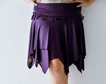 poodle skirt, mini skirt, jersey viscose, linen, festival gipsy