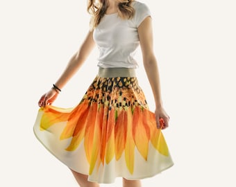 pink rose round skirt