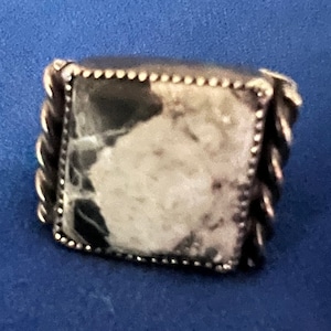 Sterling Silver & White Buffalo Turquoise Ring