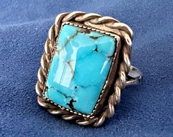 Sterling Silver Blue Turquoise Ring