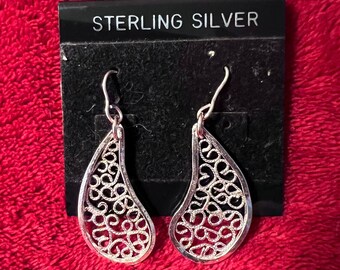 Sterling Silver, Filigree, Earrings