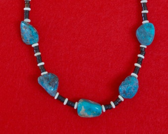 Nice Turquoise & Bone Necklace