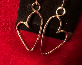 Sterling Silver Heart Dangle Earrings