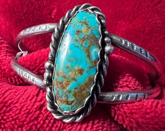 Turquoise & Sterling Silver Cuff Bracelet