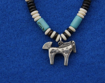 Pewter Zuni Pony Necklace