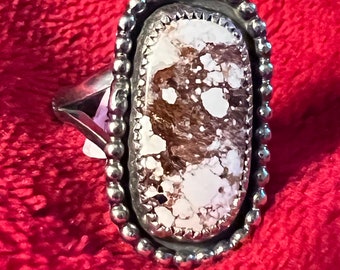 Sterling Silver & Crazy Horse Jasper Ring, size 9 1/2