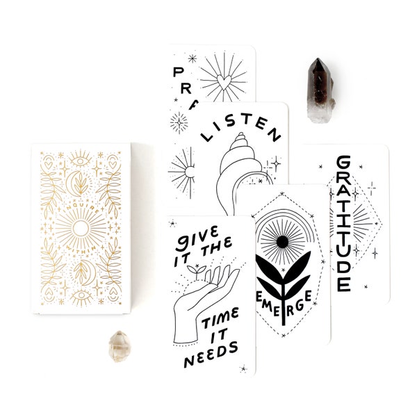 Inquire Within Deck: 53 hand illustrated cards to inspire inner wisdom, growth & connectedness