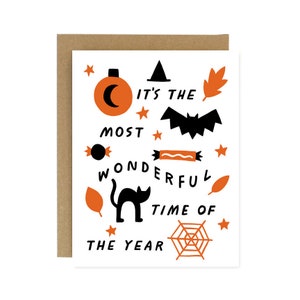 Carte d'Halloween - La période la plus merveilleuse de l'année - Carte pliante sérigraphiée