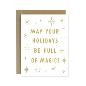 Tarjeta mágica navideña- Invierno- Tarjeta de felicitación serigrafiada