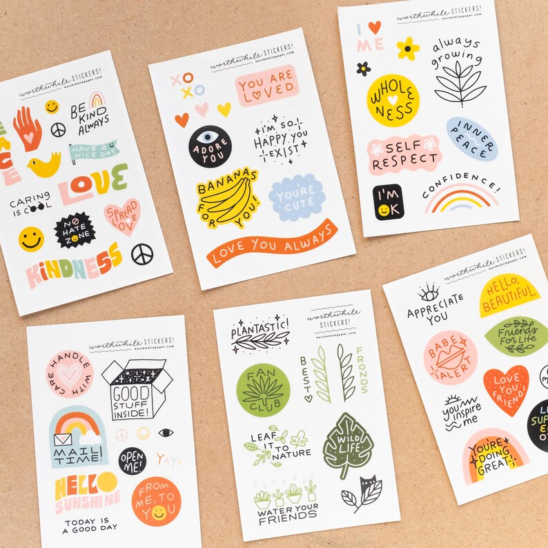 Self Love Sticker Sheet Set - Etsy