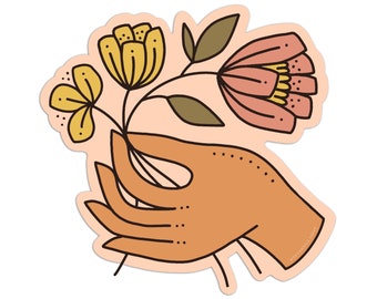 Picking Flowers Die Cut Sticker