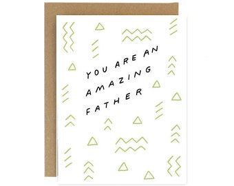 Amazing Father - Father's Day Screen Printed Folding Card