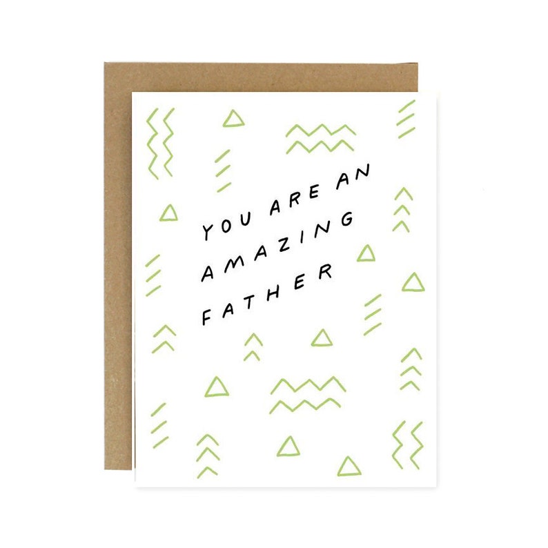 Amazing Father Father's Day Screen Printed Folding Card image 1