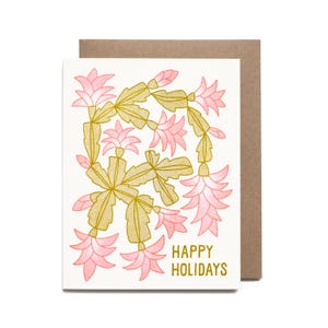 Cactus di Natale - Biglietto di auguri - Biglietto vuoto stampato Riso