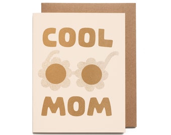 Cool Mom Card - Riso Printed Blank Card