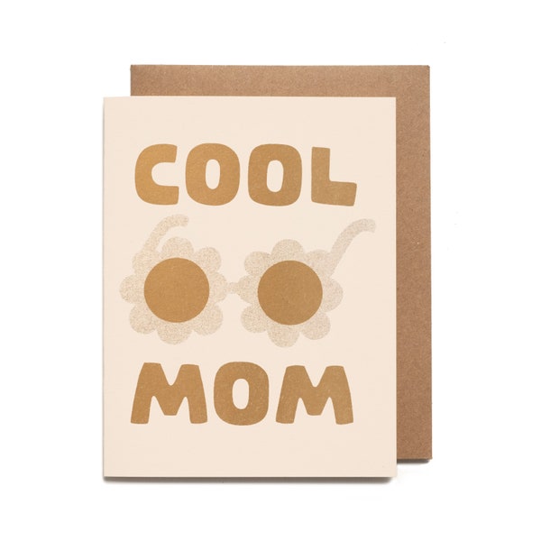 Cool Mom Card - Riso Printed Blank Card