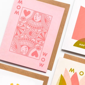 Mom Queen Mother's Day Card Riso Printed Blank Card zdjęcie 2