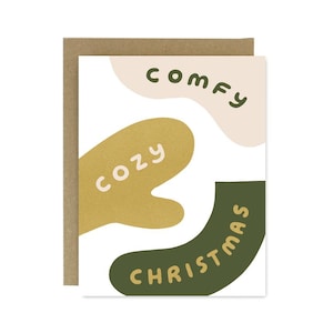 Cómoda y acogedora Navidad - Navidad e invierno - Tarjeta de felicitación plegable serigrafiada
