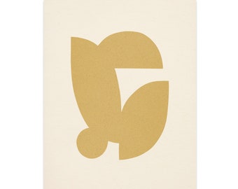 Silhouette no. 3- Gold- Art Print - 8 x 10 Screen Print