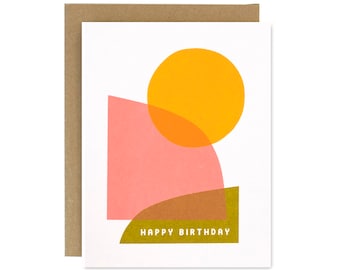 Birthday Hills- Birthday Card- Riso Printed Blank Card