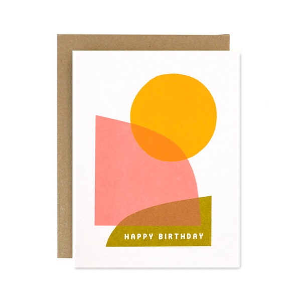 Birthday Hills- Birthday Card- Riso Printed Blank Card