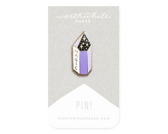 Magic Crystal Enamel Pin // Amethyst Crystal // Hard Enamel Cloisonné