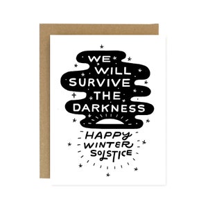 Tarjeta de solsticio de invierno - Invierno - Tarjeta de felicitación serigrafiada