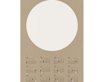 2026 Minimalist Moon Calendar - Neutral Colors